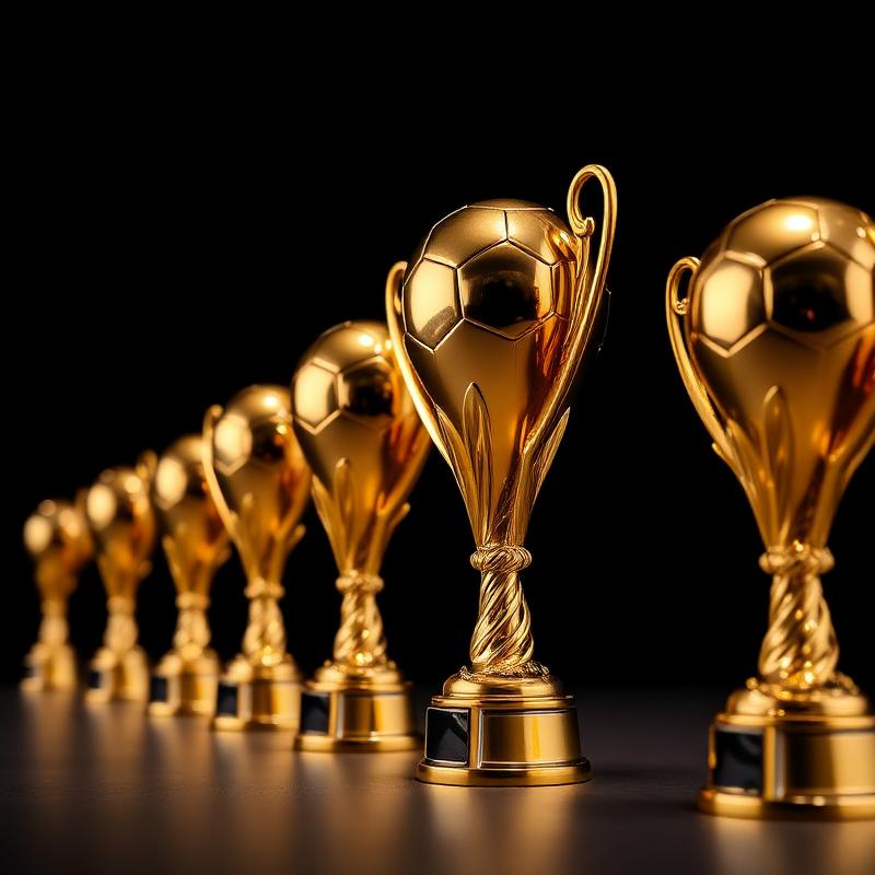 Serie de trofeos dorados deportivos